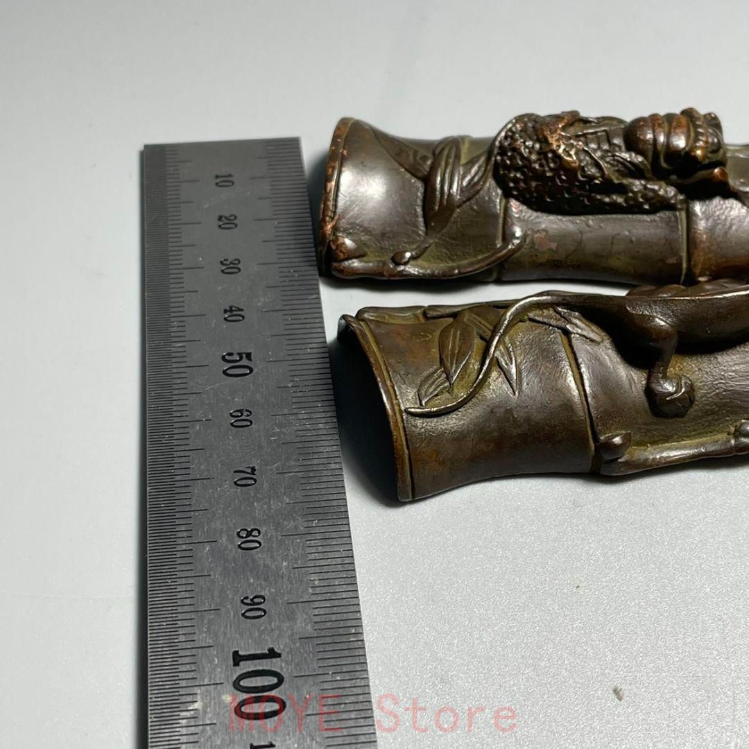 足るを知れば楽を 鎮尺 筆置き 書道具 文房具 工芸品 美術品 置物