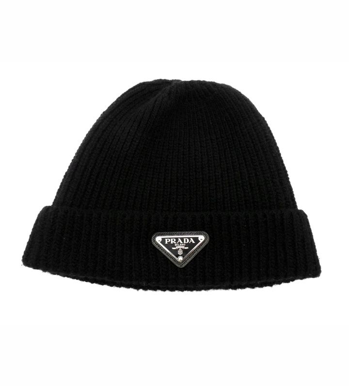 プラダ PRADA UMD 489 S 211 3 IM トライアングルロゴ ウール ニット キャップ 帽子 w 25452