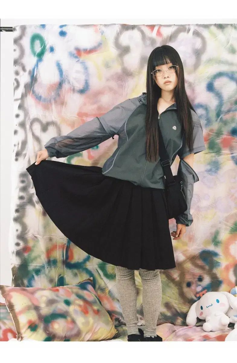 イッセイオ suu サンリオ シナモロール ウィンドブレーカー ブルー