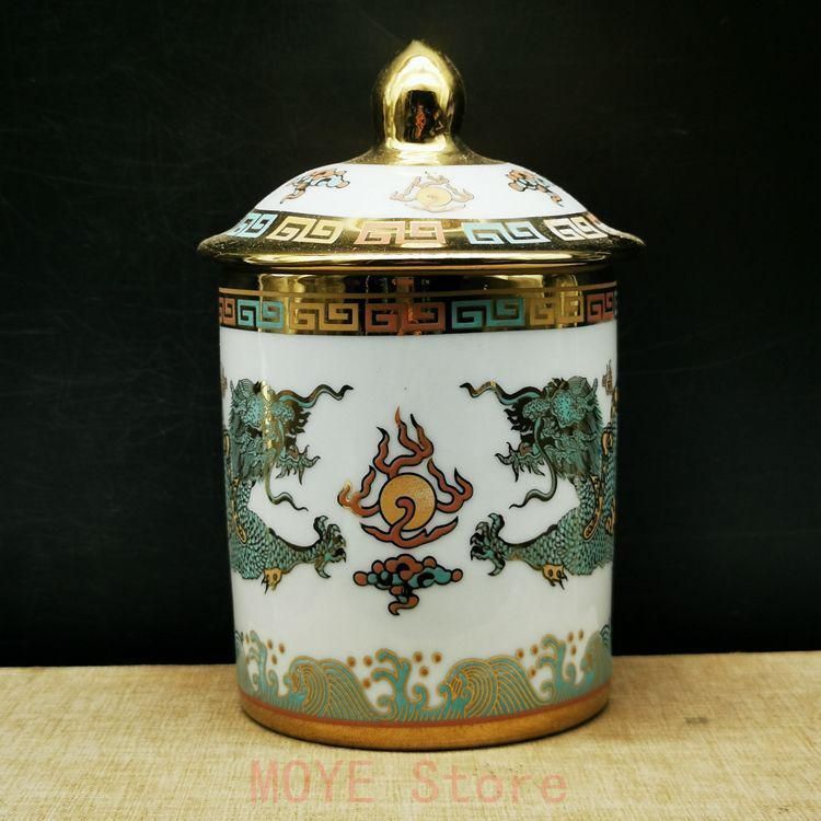 双龍戯珠茶杯蓋碗 中国美術 煎茶道具 茶器 陶磁器 現代工芸品 美術品