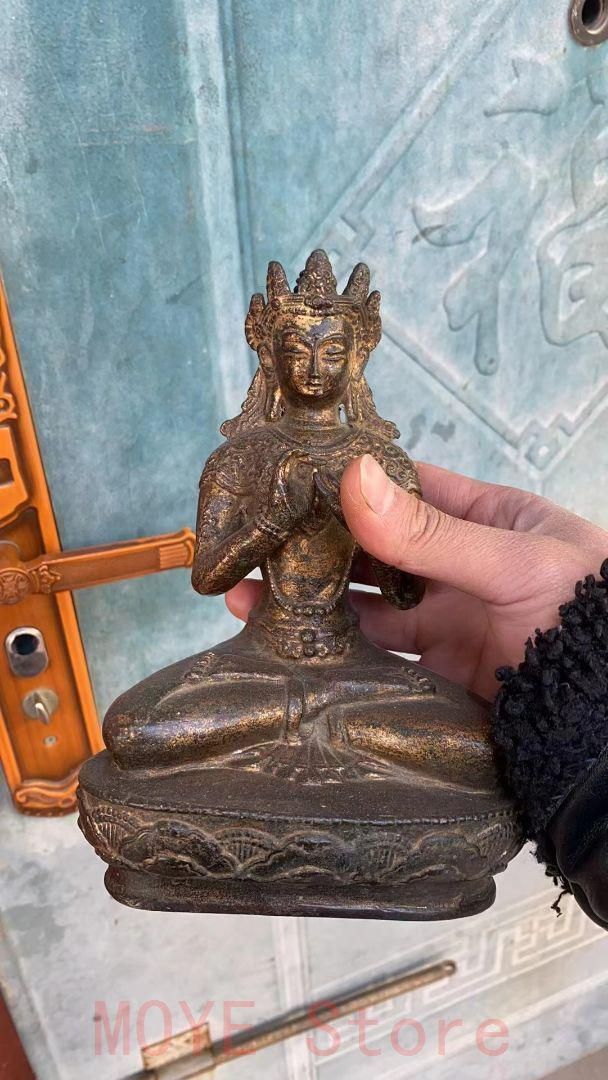 白度母結法印像 装飾品 置物gy 1216