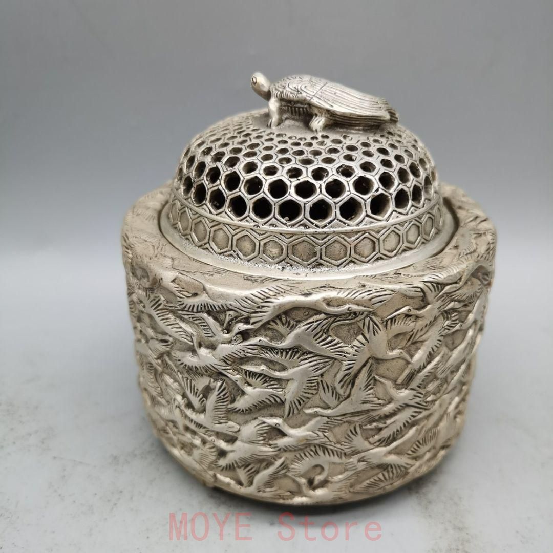 セール 銅器 千鶴香炉 茶道具 香道具 蓋置 工芸品 美術品 置物gy1216