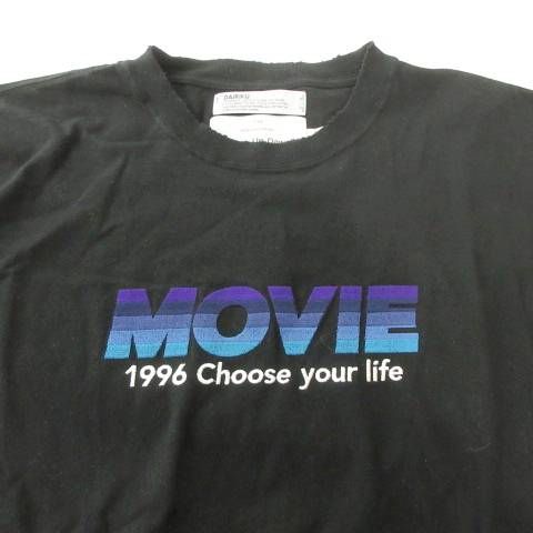 ダイリク DAIRIKU 23AW 長袖 Tシャツ 刺繍 ロゴ ダメージ加工 クルー