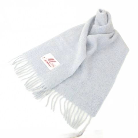 マルニ MARNI アルパカ マフラー フリル イタリア製 厚手 ライトブルー