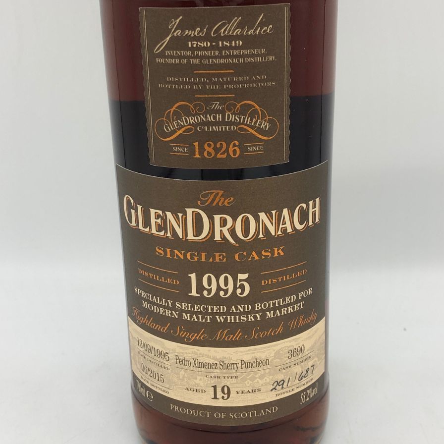 グレンドロナック 19年 1995-2015 PXシェリーパンチョン 700ml 55.2