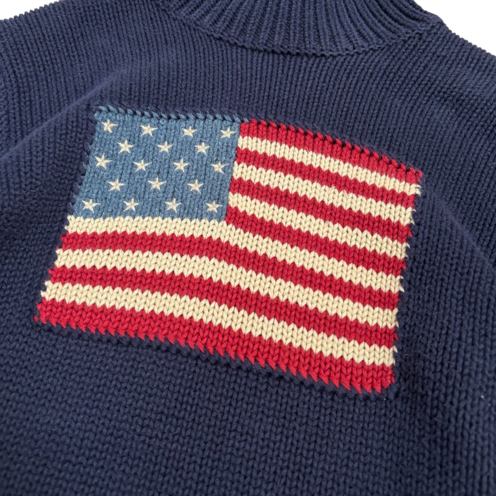 Ralph Lauren】タートルネックセーター 星条旗 アメリカ M - メルカリ