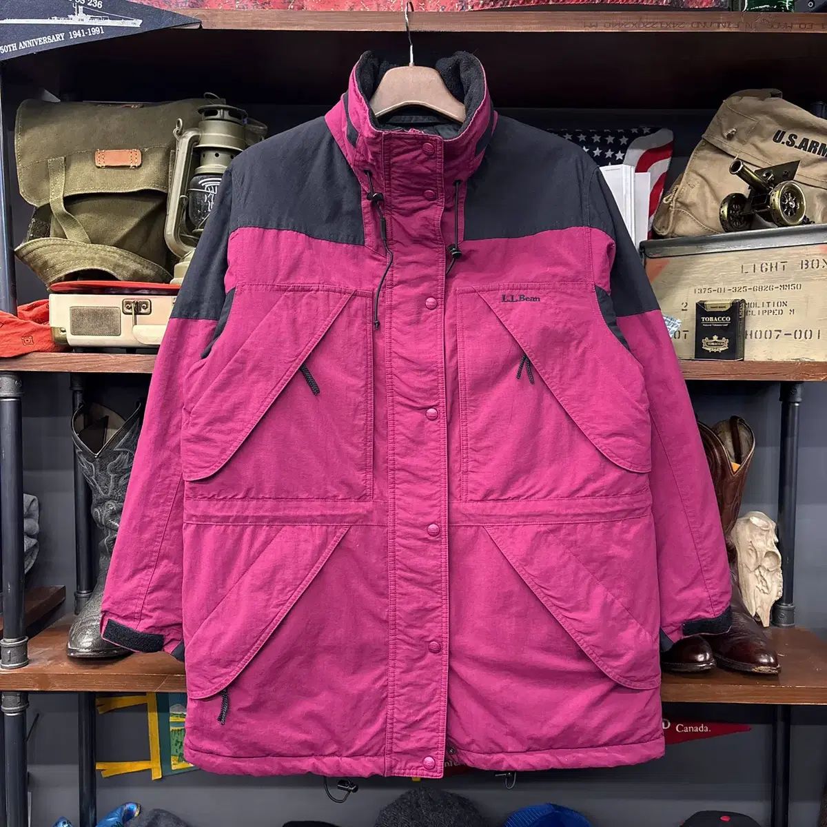 90 s ウィメンズ エルエルビーン プラム PLUM ミッド コットン マウンテン パーカ N 166