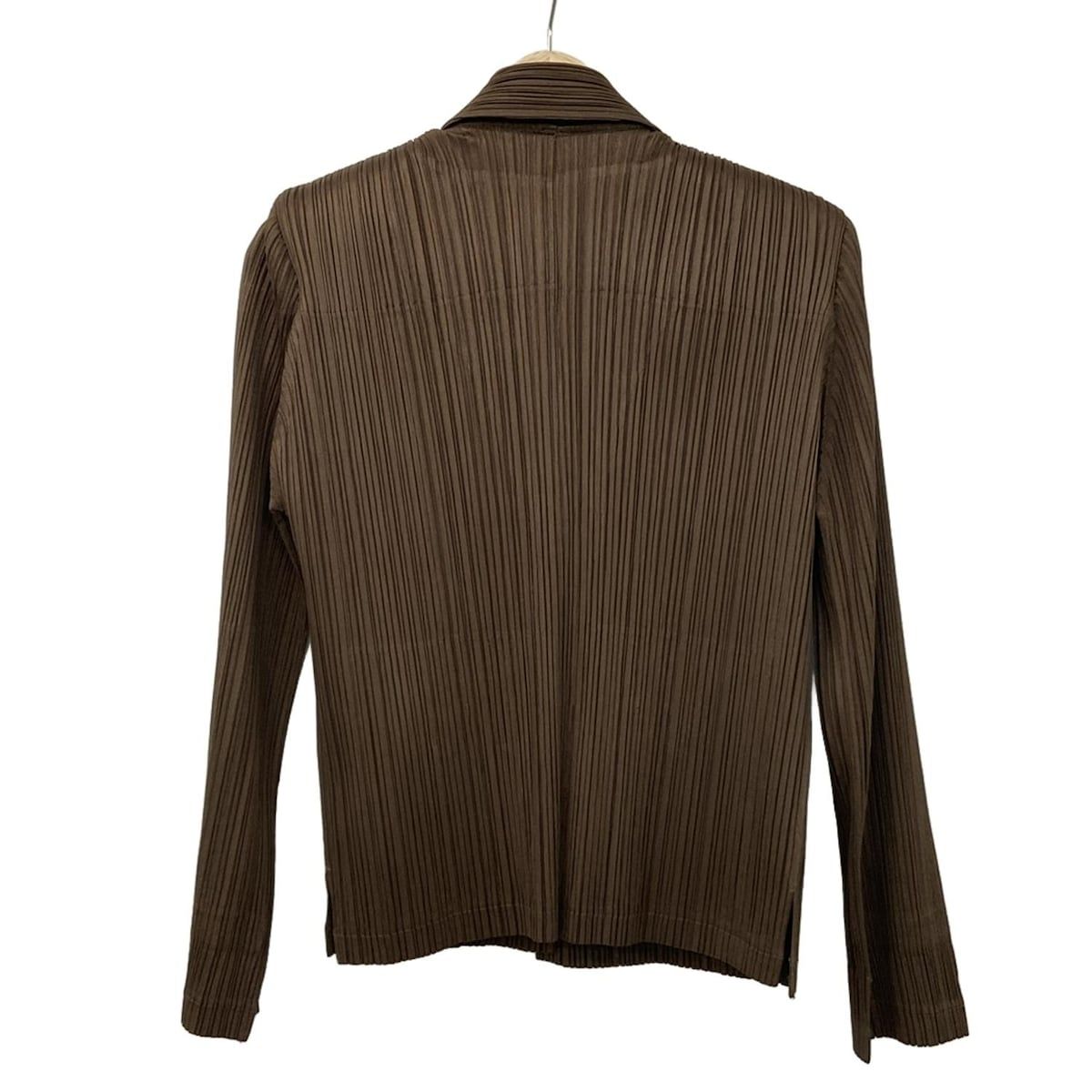 美品　PLEATS PLEASE ジャケット　ブラウン　サイズ3 プリーツ　長袖 PLEATS PLEASE(プリーツプリーズ) ジャケット サイズ3 L レディース美