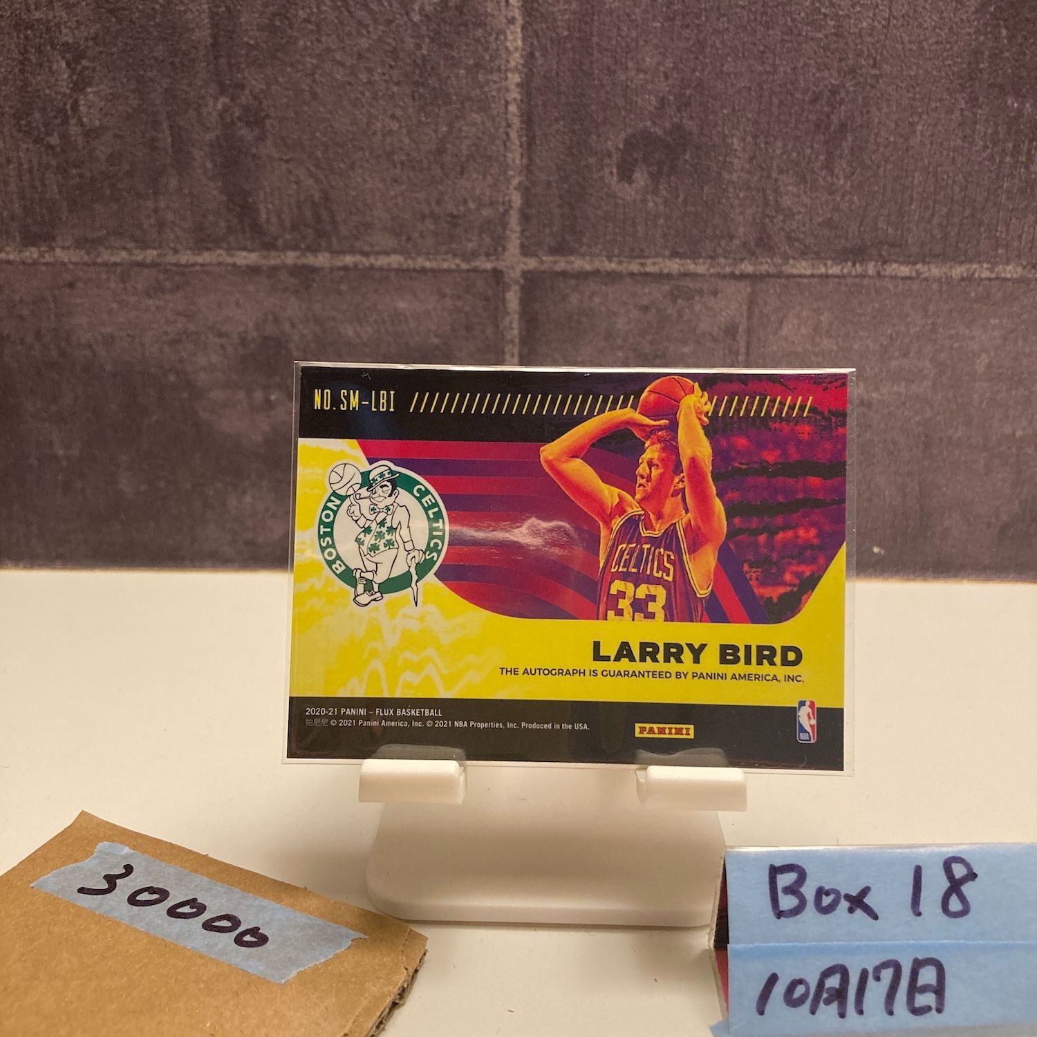 2020-21 Panini Flux Larry Bird 直筆サインカード BOSTON CELTICS Swingman カード