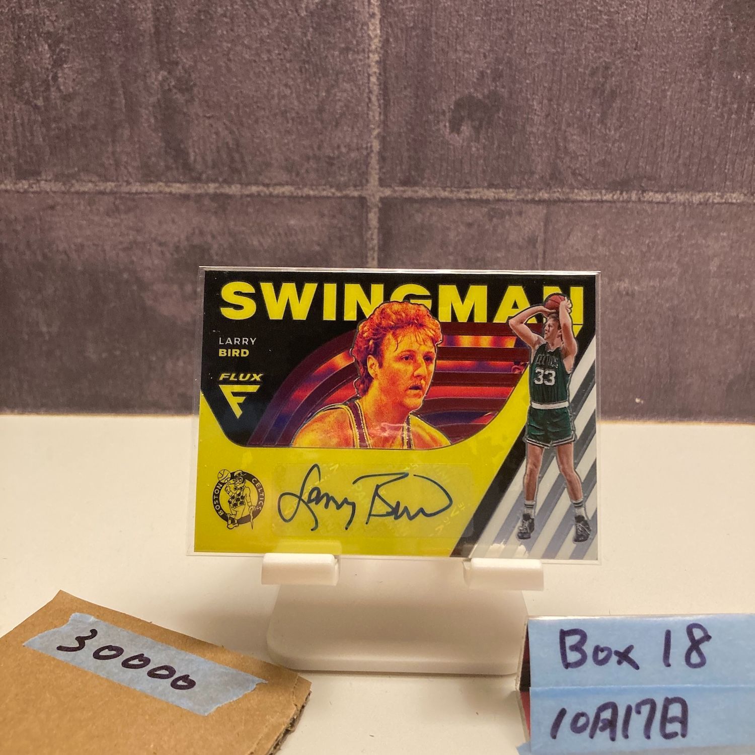 2020 21 Panini Flux Larry Bird 直筆サインカード BOSTON CELTICS Swingman カード