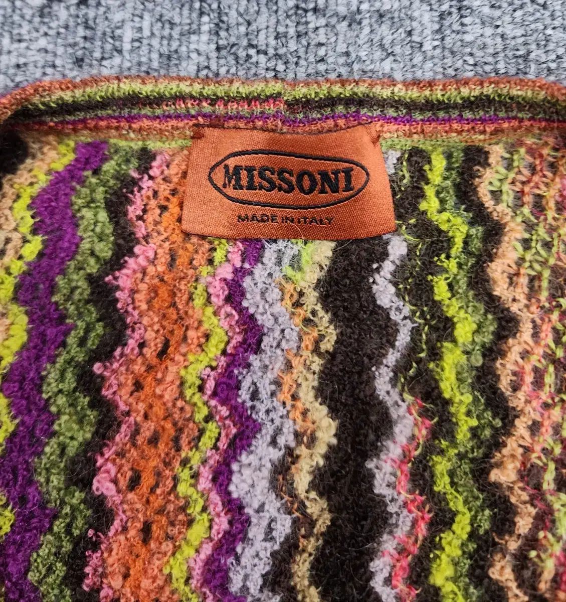  ミッソーニ マルチ ジグザグパータン ヴィンテージ ニット カーディガン 40 長袖 カーディガン ボレロ アンサンブル