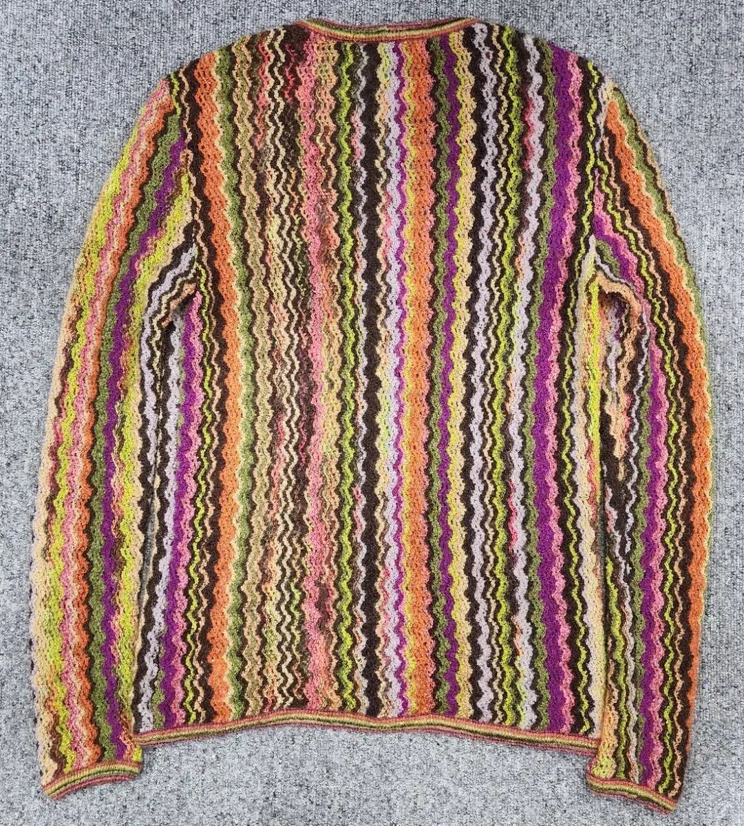 ミッソーニ マルチ ジグザグパータン ヴィンテージ ニット カーディガン 40