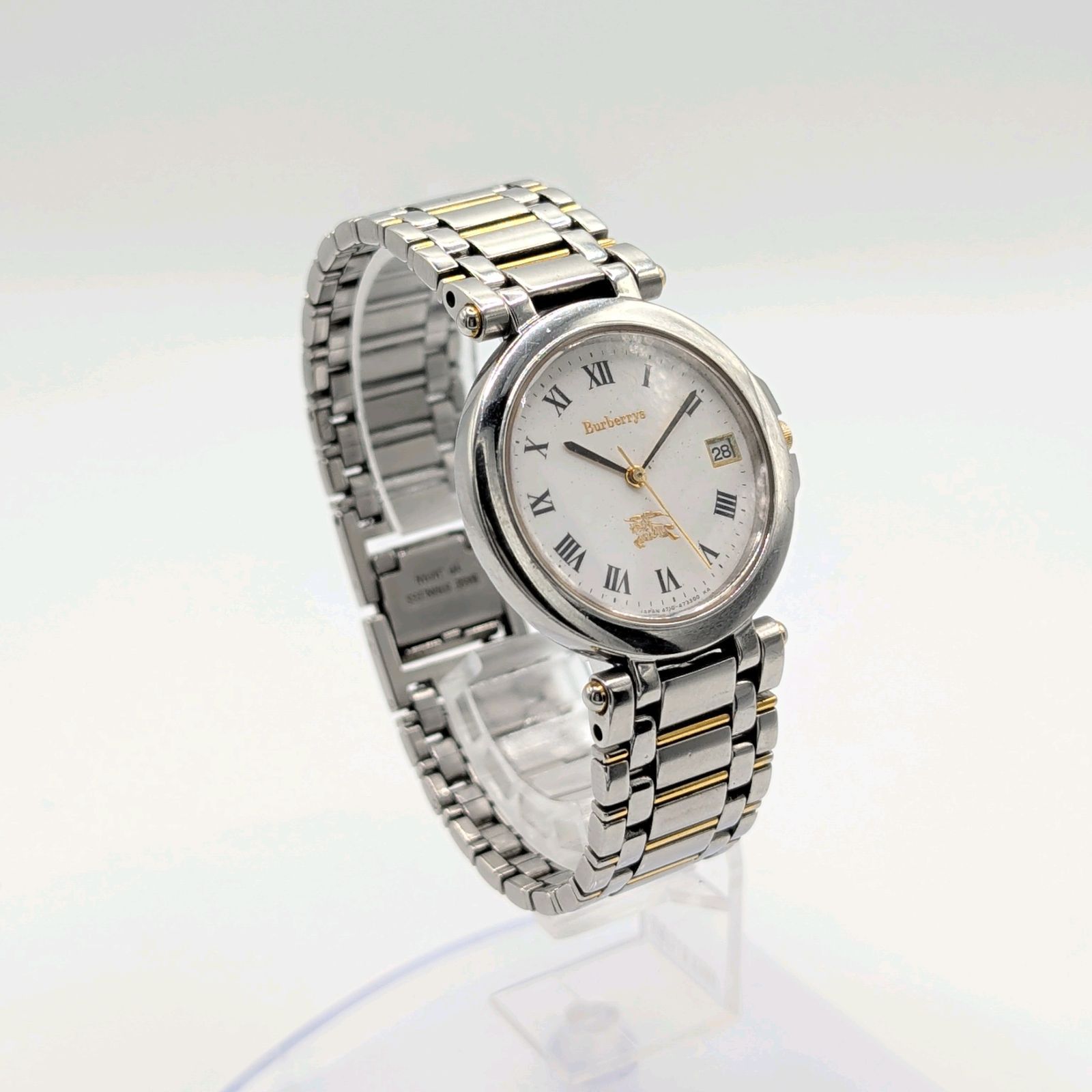 Burberrys Burberry Watch quartz Ladies Silver Gold Dial Date Y2K