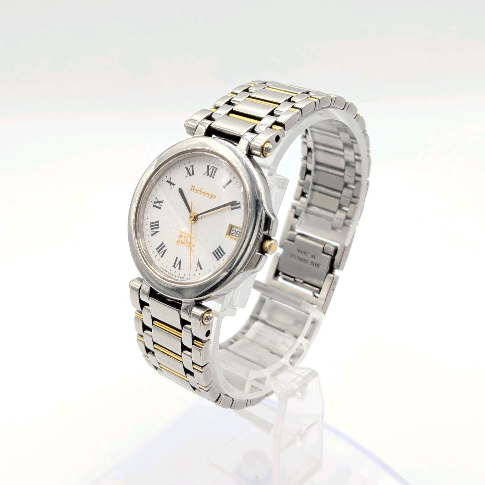 Burberrys Burberry Watch quartz Ladies Silver Gold Dial Date Y2K