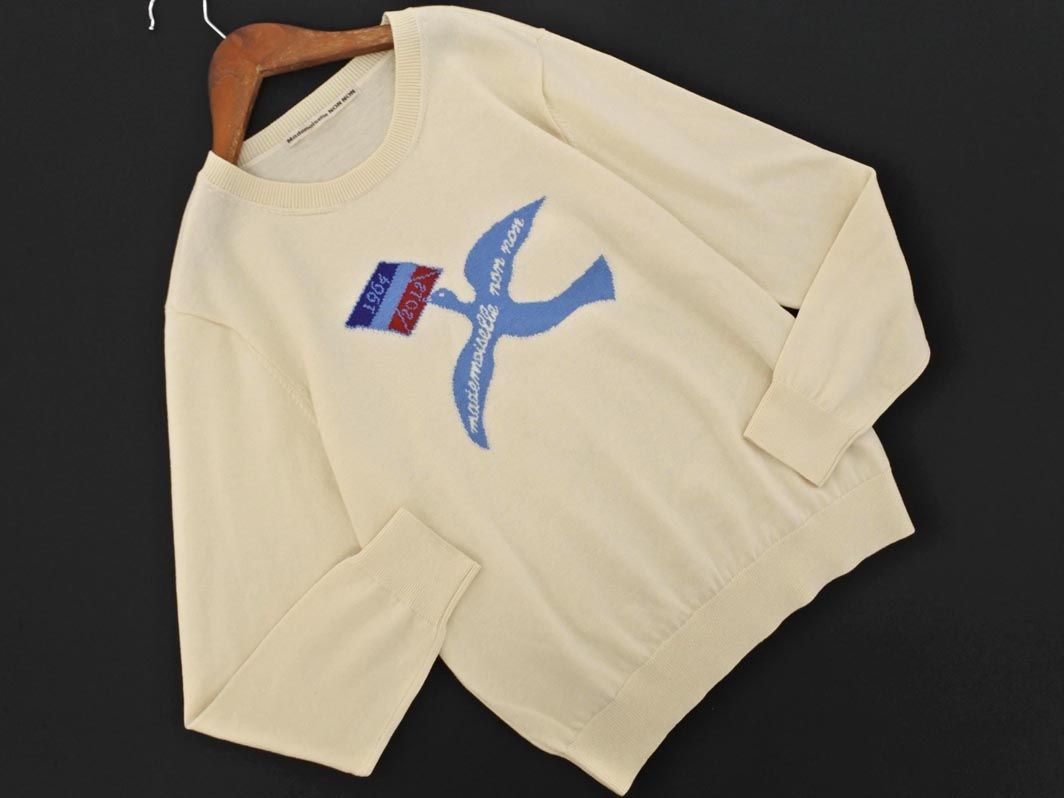 MADEMOISELLE NONNON マドモアゼルノンノン ウール混 刺繍 ニット