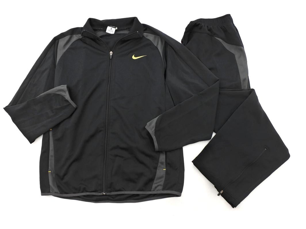 NIKE ナイキ ワンポイント ジャージ上下 セットアップ sizeXL/黒