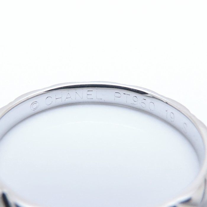 CHANEL シャネル マトラッセ リング 指輪 #55 14号 Pt950プラチナ