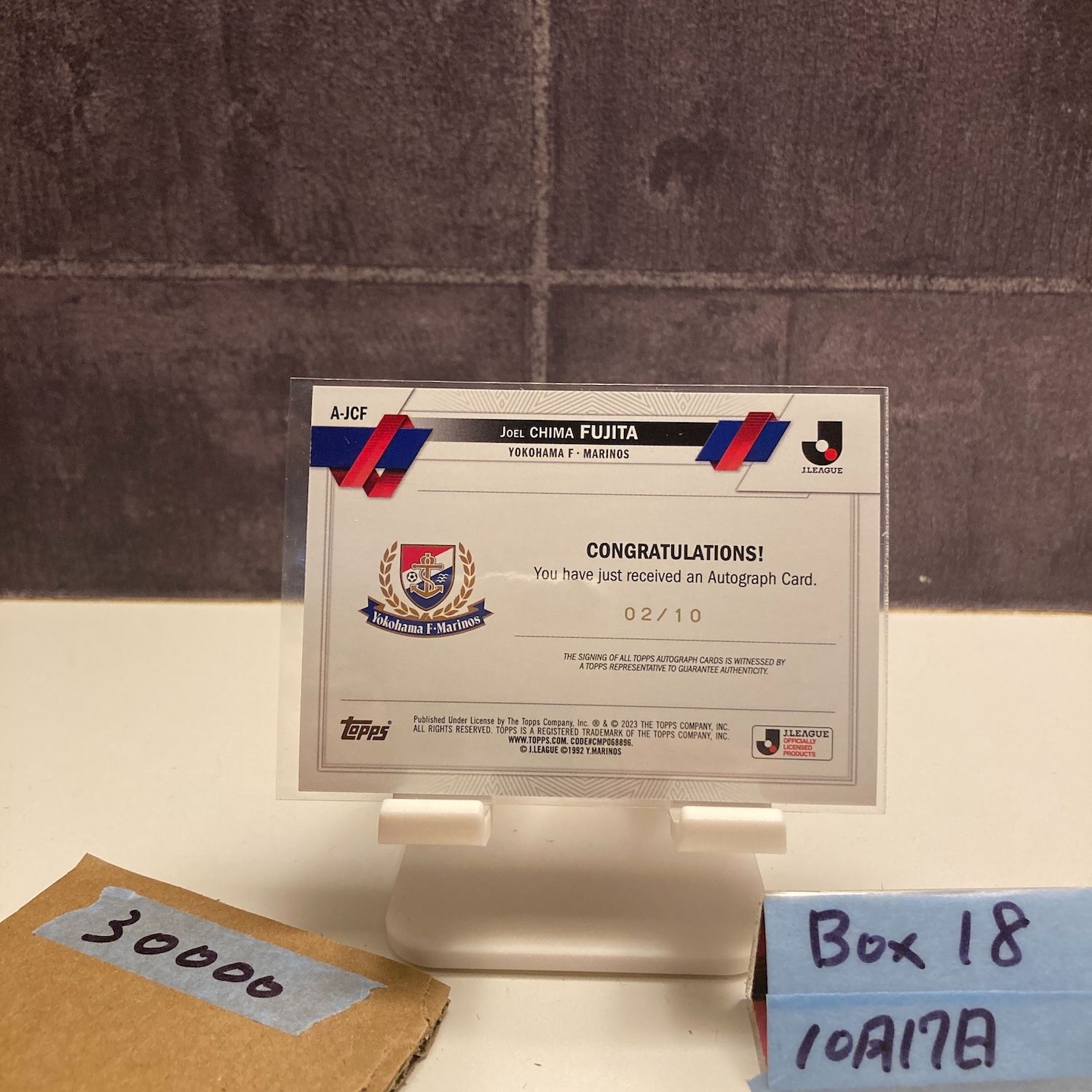 2021 Topps Jリーグ 藤田譲瑠チマ Joel Chima Fujita 02 10 直筆サインカード Yokohama F Marinos Black カード