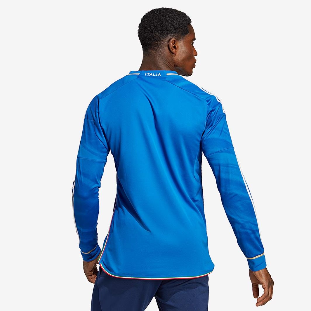 adidas イタリア代表 2025 ホーム 長袖 シャツ ブルー レギュラーフィット