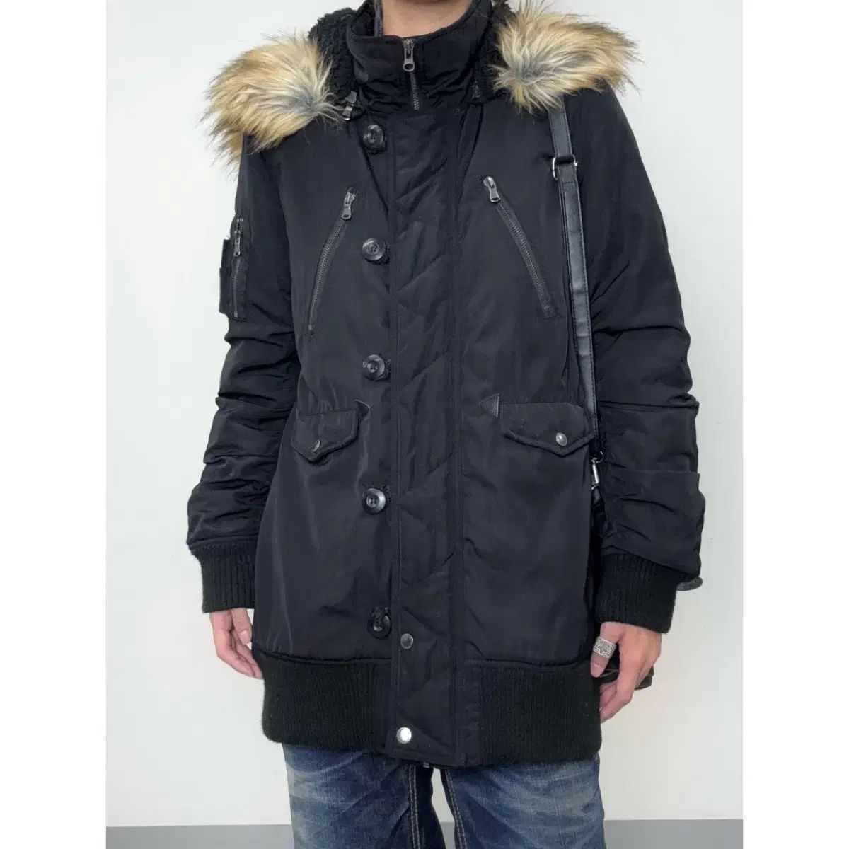 日本ヴィンテージ ブラック ロックシーク アウター ダウン