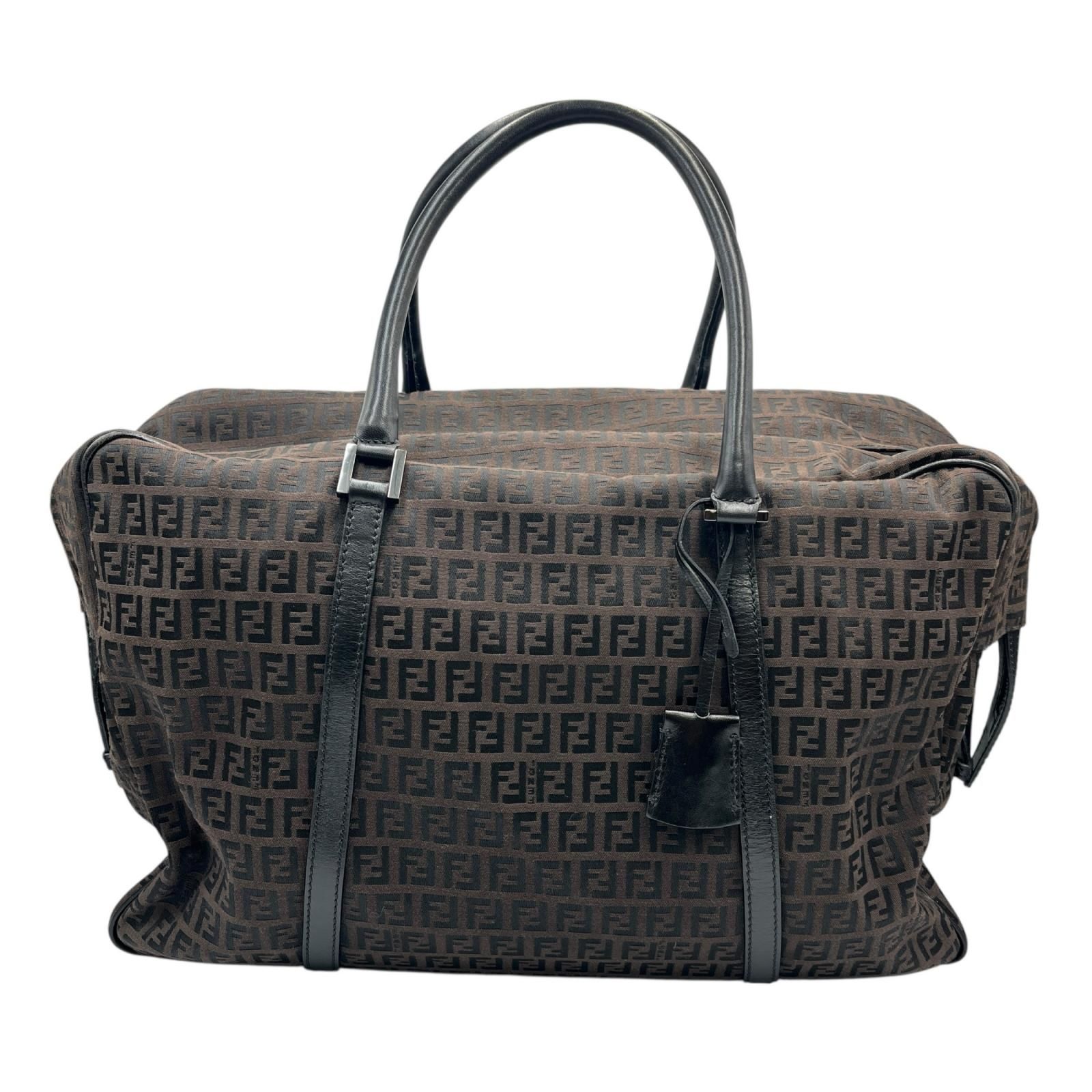 フェンディ FENDI ボストンバッグ ズッキーノ キャンバス/レザー