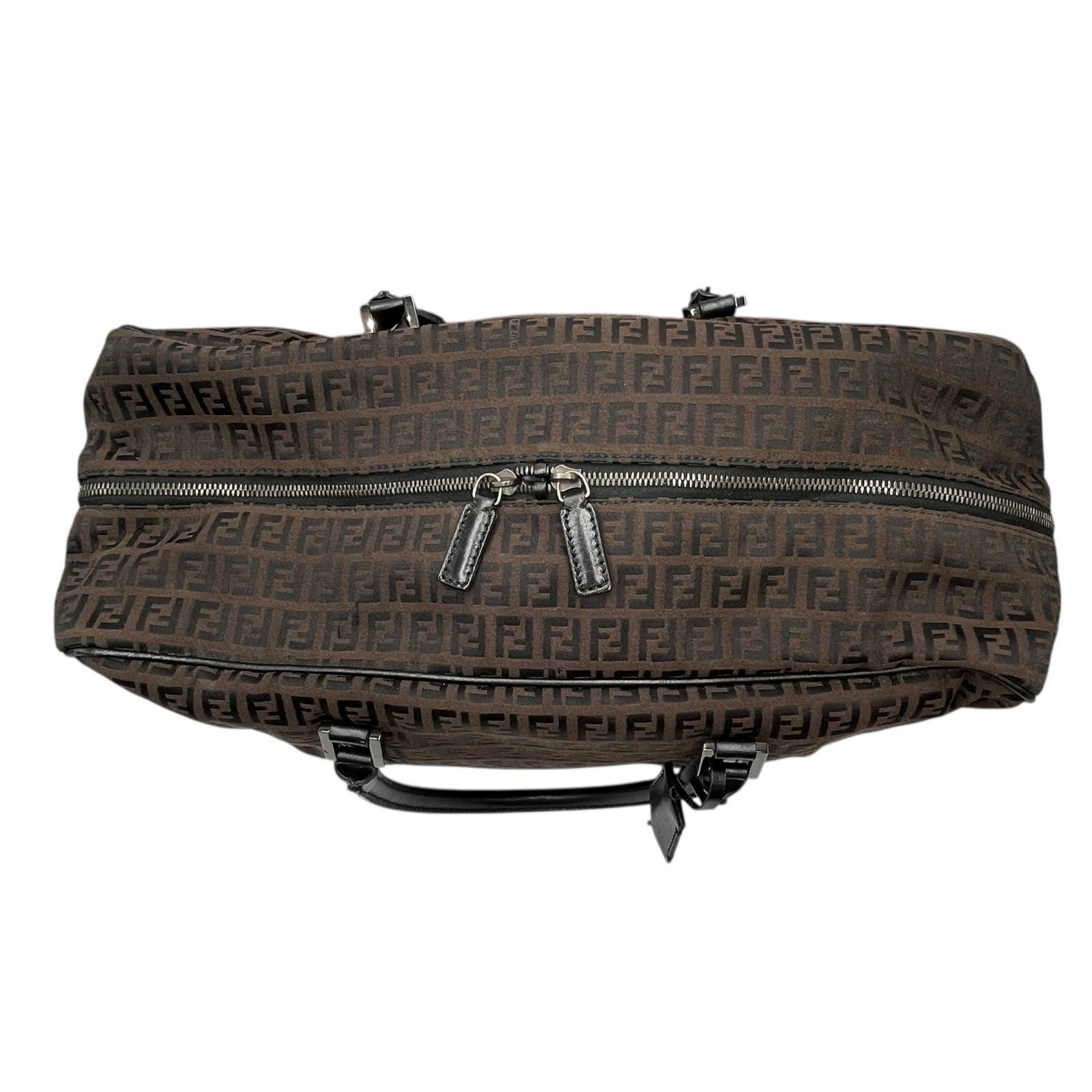 フェンディ FENDI ボストンバッグ ズッキーノ キャンバス/レザー