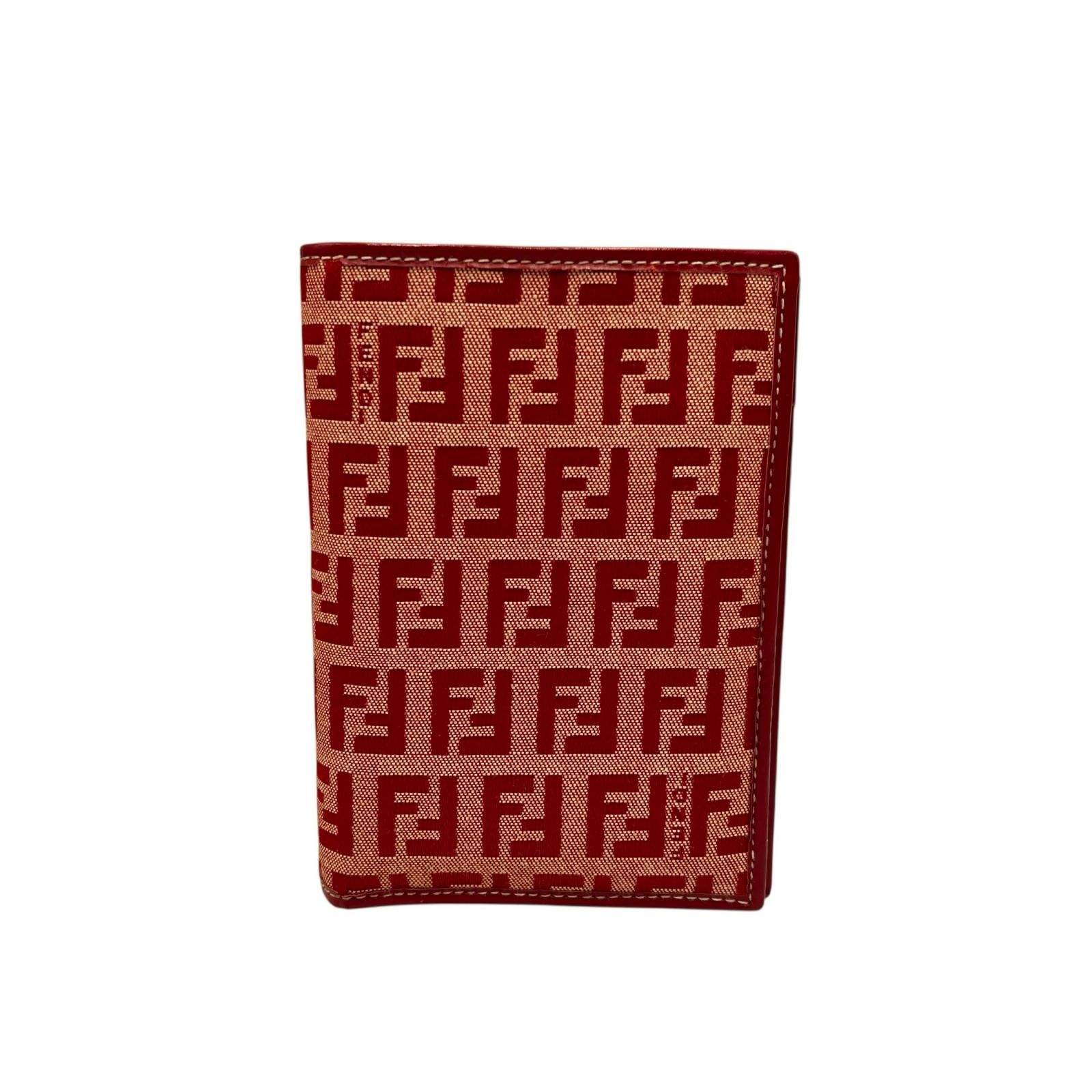 【未使用】ヴィンテージ FENDI ズッキーノ キャンバスレザー 二つ折り財布 ほぼ未使用 箱付 FENDI フェンディ ズッキーノ FF ロゴ 柄 金具 レザー