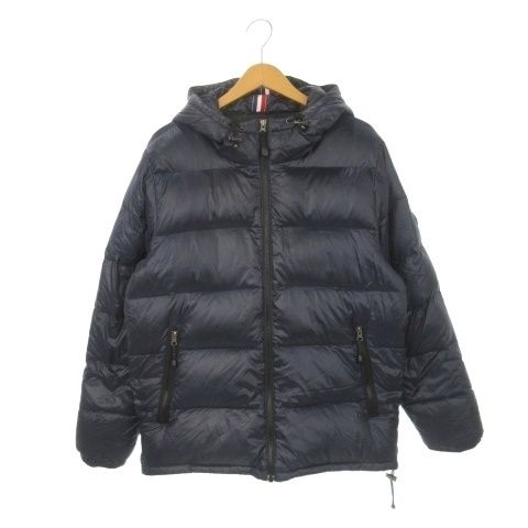 シナコバ SINA COVA ダウンジャケット ロゴワッペン フーディー 紺 ネイビー AH 15 GY 44