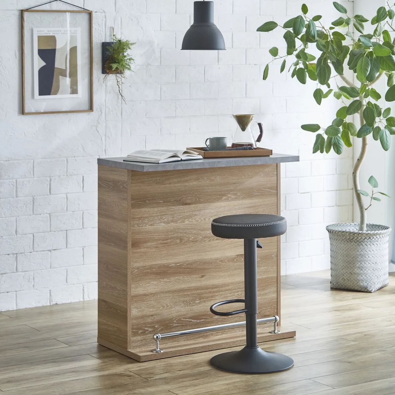 コンパクト バーカウンター 幅90 cm カウンターテーブル ハイテーブル カウンター