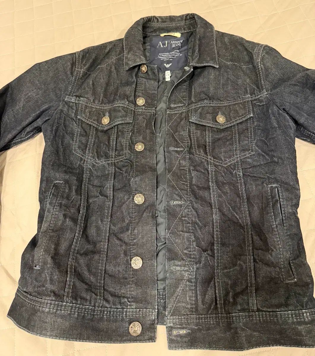 Armani Jeans ブラックデニムジャケット Mサイズ アルマーニ ジーン デニムジャケット M ストア Armani Exchange デニム