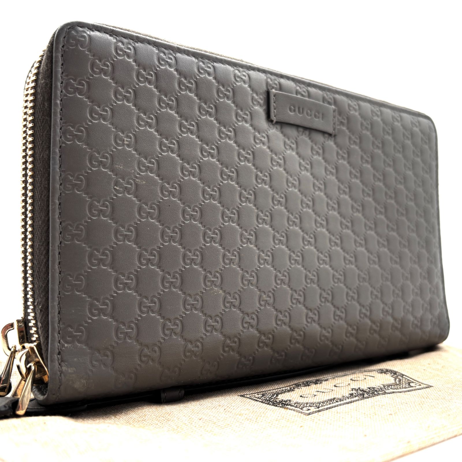 美品 GUCCI グッチ マイクロシマ トラベルケース 長財布