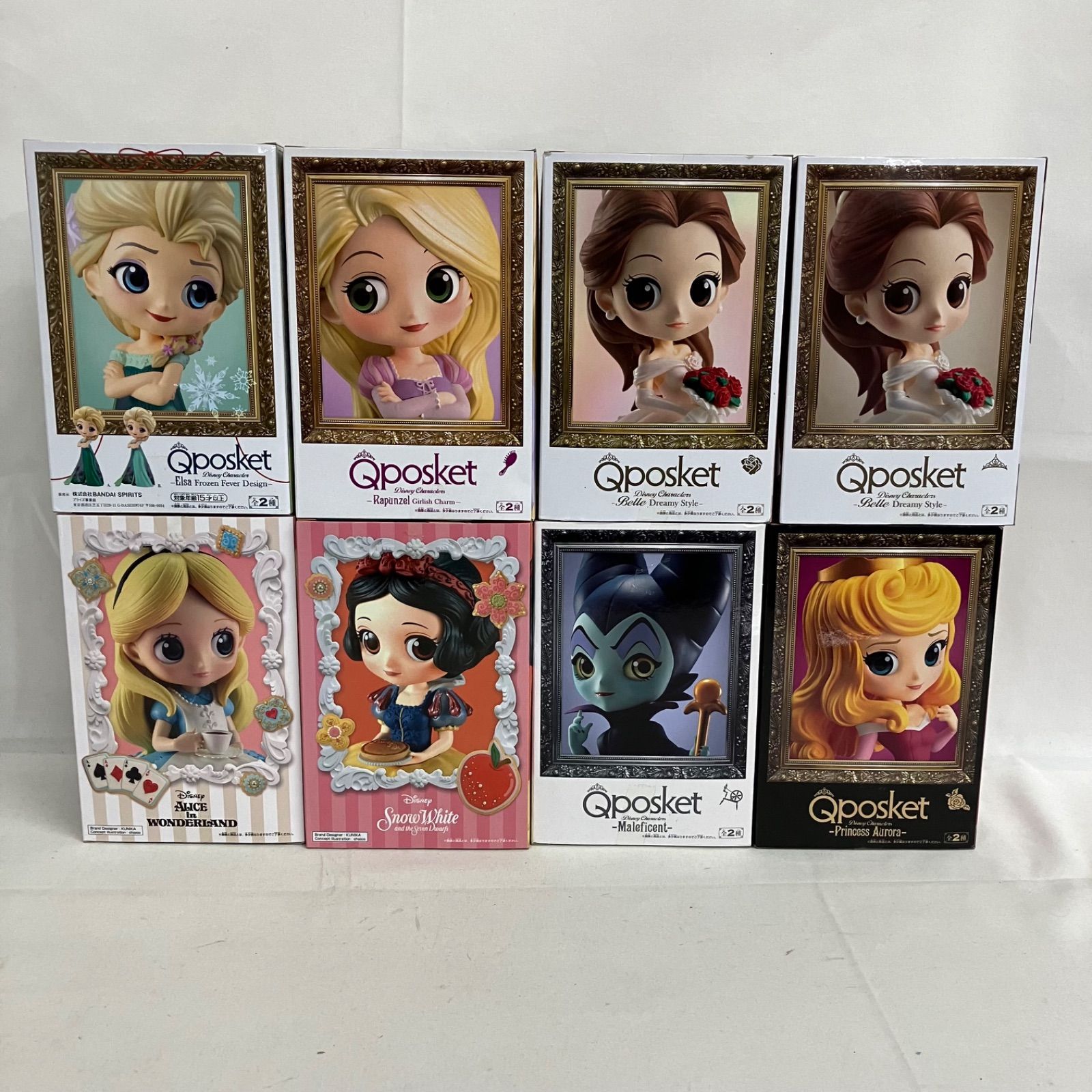 未開封 ディズニープリンセス Qposket フィギュア 8個セット SFQ409