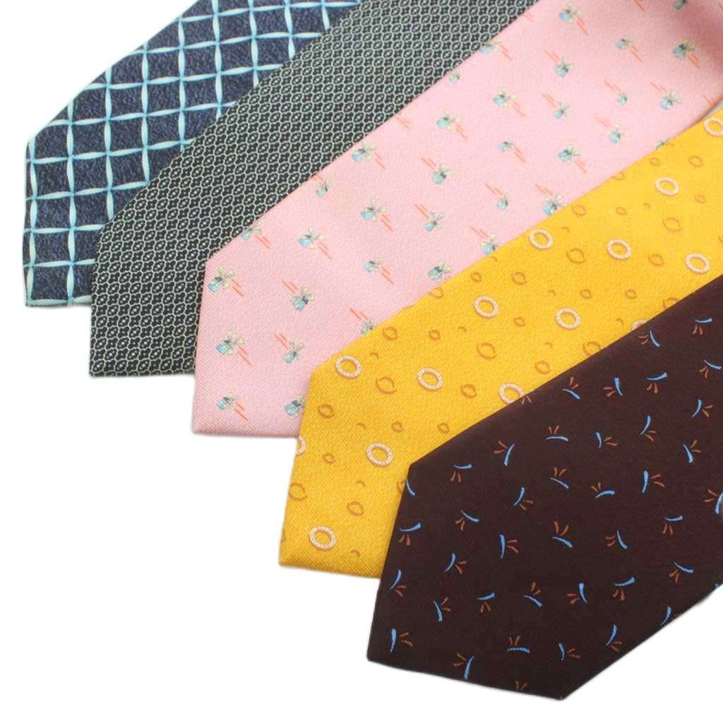 ブルガリ BVLGARI ネクタイ 5本セット 絹 シルク ワイドタイ 総柄 ロゴ