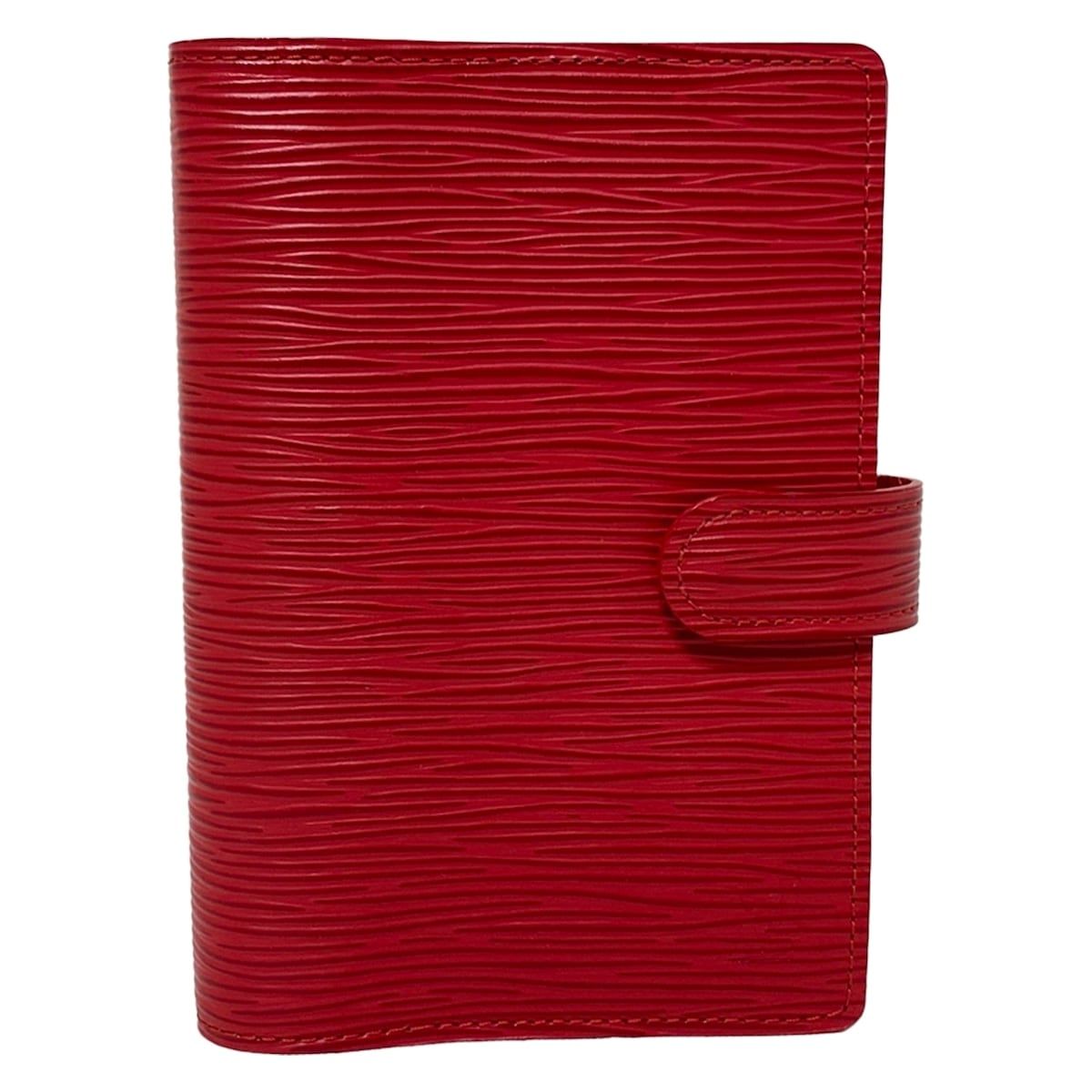 【美品】LOUIS VUITTON　ルイヴィトン　エピ　レザー　手帳　刻印あり LOUIS VUITTON(ルイヴィトン) 手帳 エピ アジェンダPM R2005E ルージュ