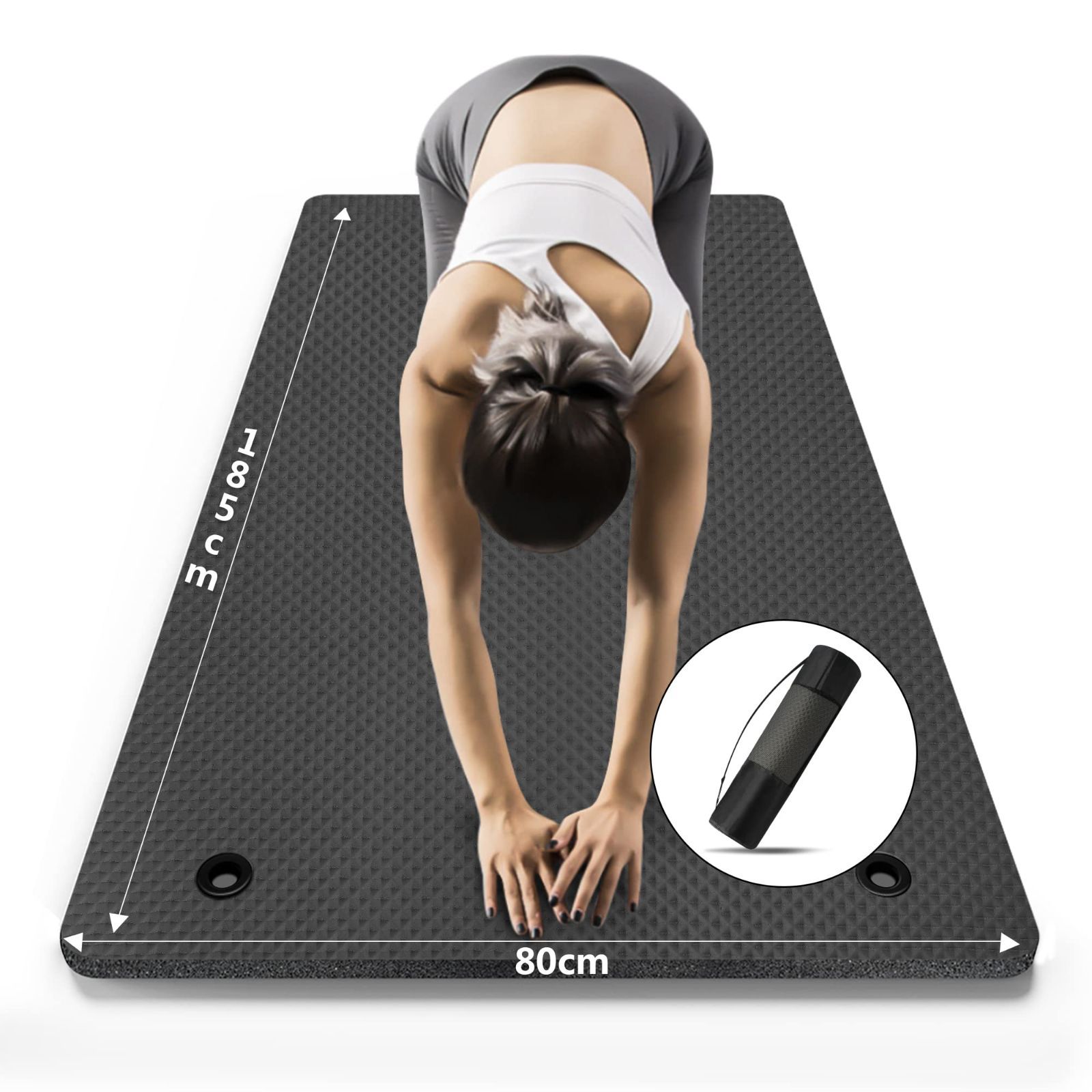 特価セール】LFS ヨガマット 185*80mm 幅広 厚さ10mm トレーニング