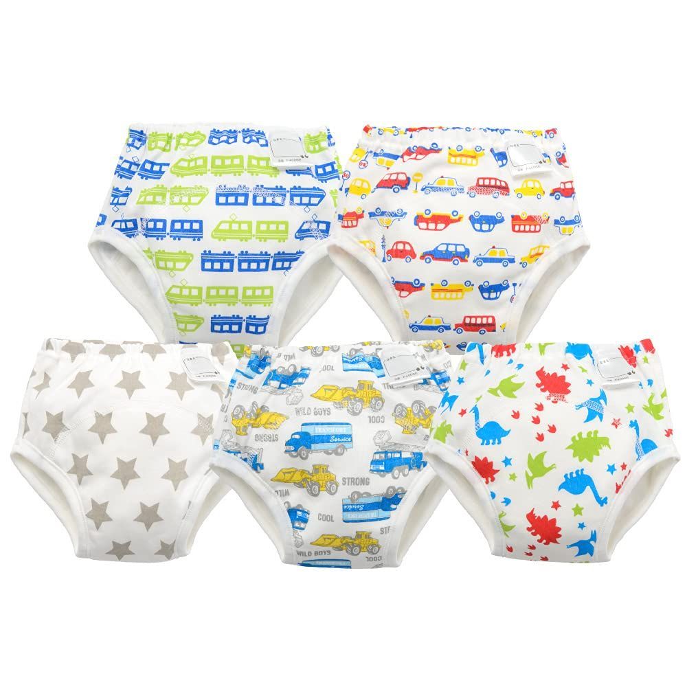 100%新品，格安 【在庫セール】[チャックルベビー] トレーニングパンツ 男の子 5枚組 3層 トレパン トイレトレーニング 90 95 100 110 120 130 F4006E その他