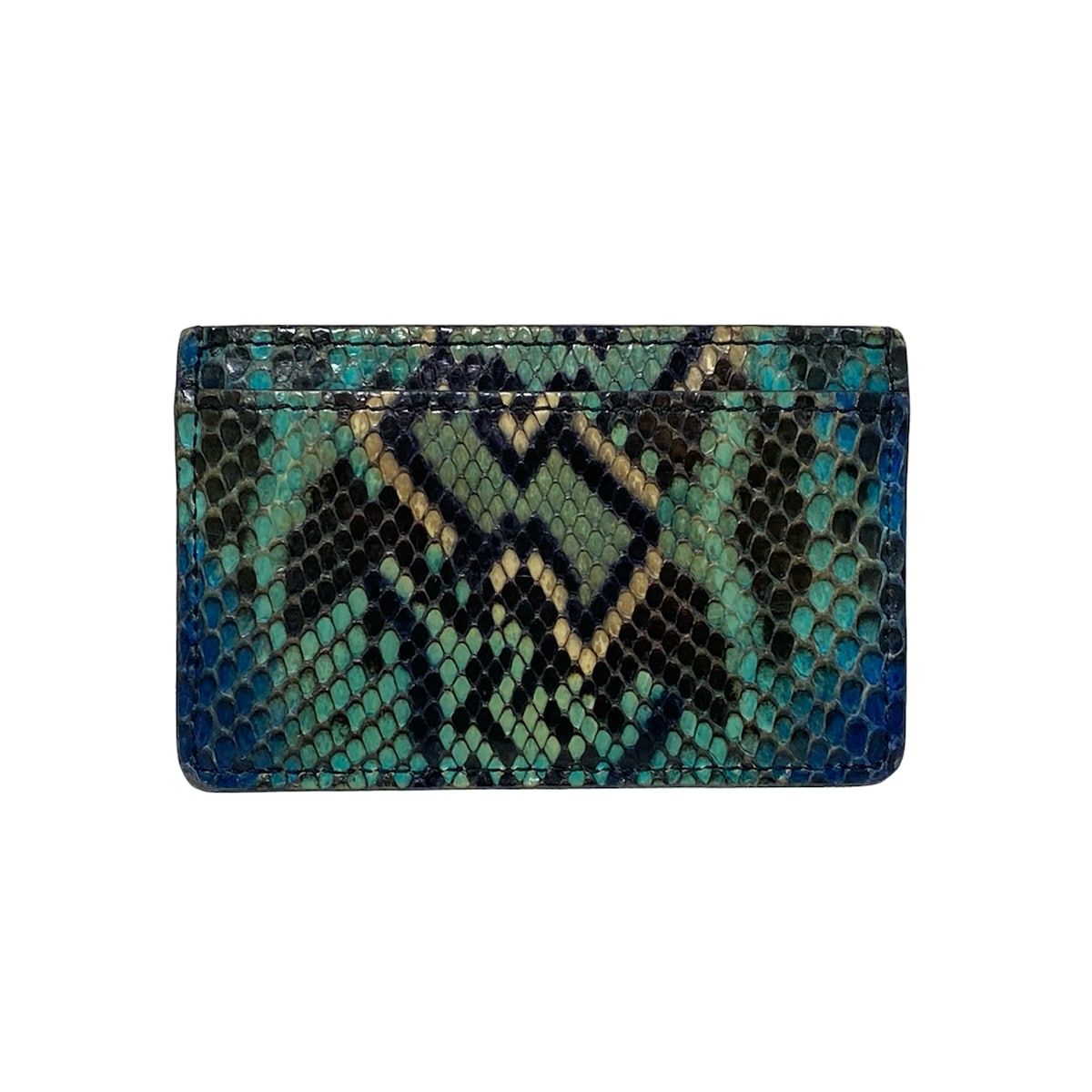 LOUIS VUITTON ルイヴィトン カードケース エキゾチックレザー ポルト カルト サーンプル ライトグリーン×黒×マルチ