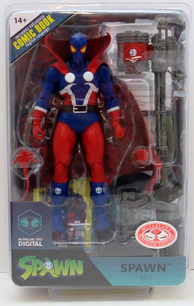  McFARLANE TOYS SPAWN77 SPAWN 1977 RED PLATINUM EDITION 7インチ アメコミ