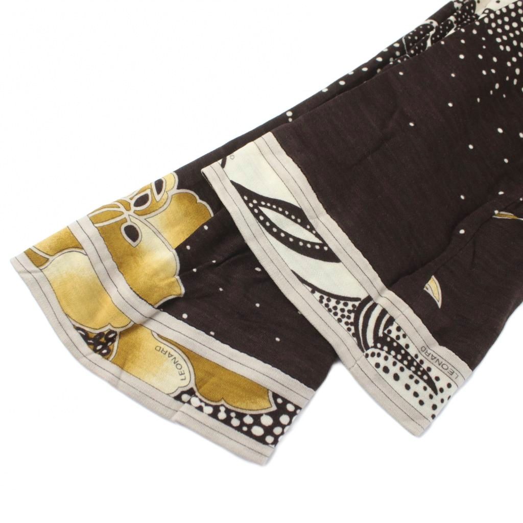 レオナール LEONARD カットソー 長袖 ニット切替 タートルネック レオナール LEONARD カットソー 長袖 ニット切替 タートルネック