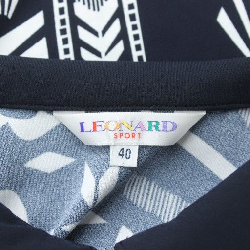 レオナールスポーツ LEONARD SPORT ポロシャツ カットソー 40 ネイビー