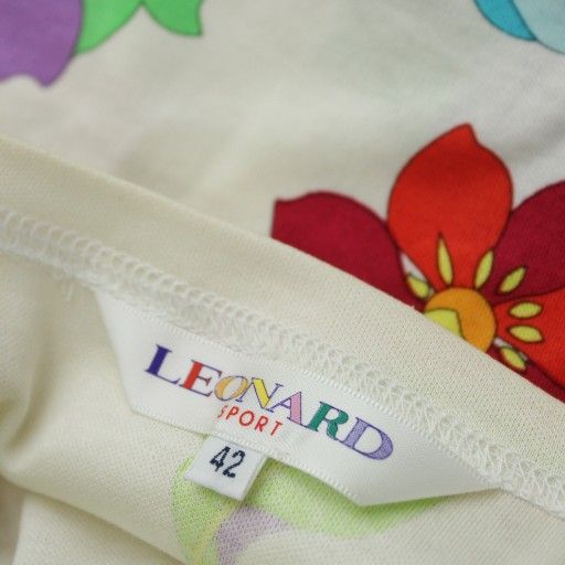 レオナールスポーツ LEONARD SPORT カットソー Tシャツ 半袖 絹 シルク
