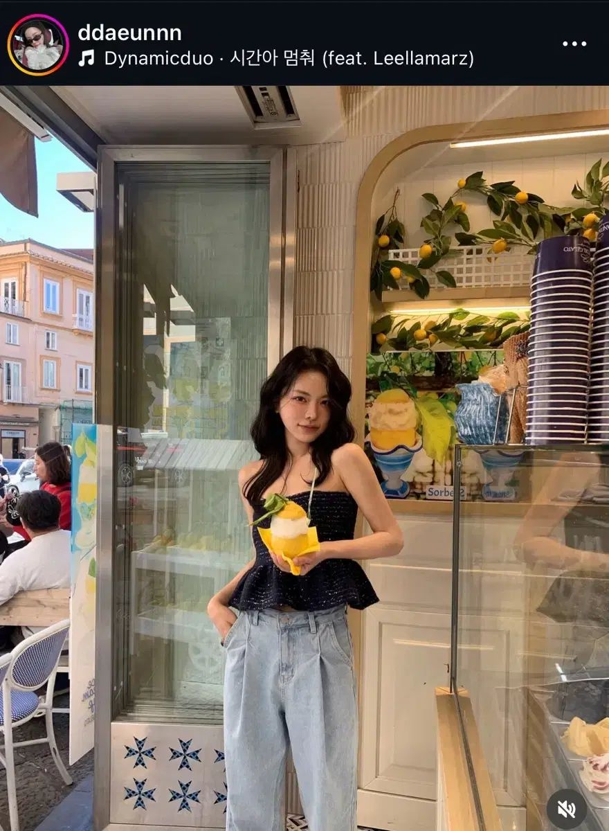  WITHOUTSUMMER ツイード チューブトップ ネイビー 半袖(Tシャツ) Tシャツ カットソー