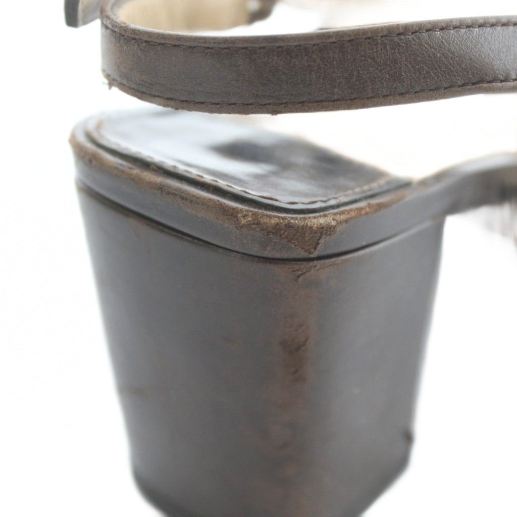 ルイヴィトン LOUIS VUITTON ダミエ サンダル レザー ハラコ オープン