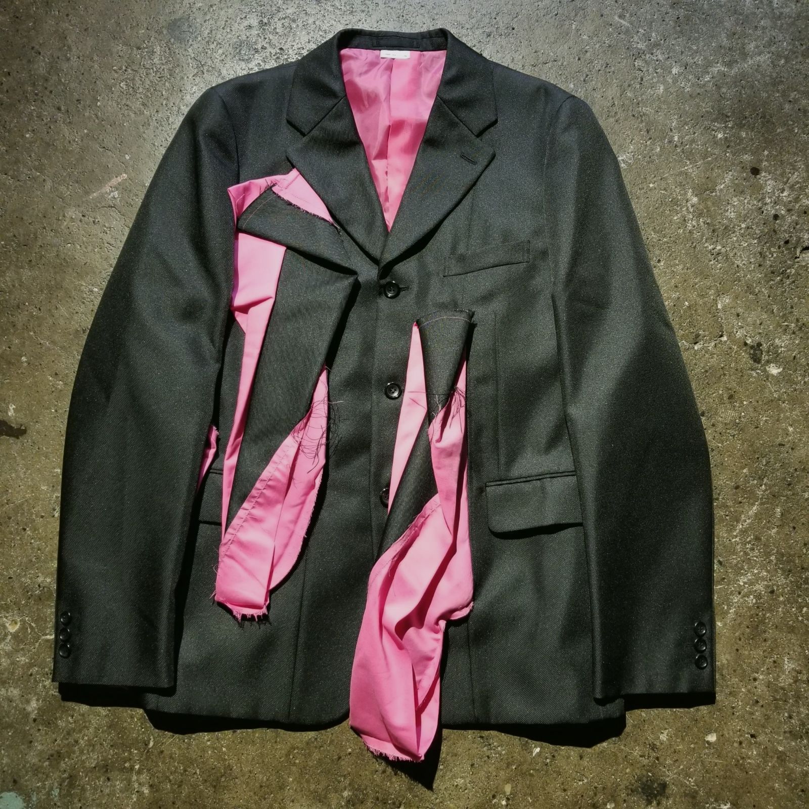COMME des GARCONS HOMME PLUS 25ss ウールギャバ フリルデザイン