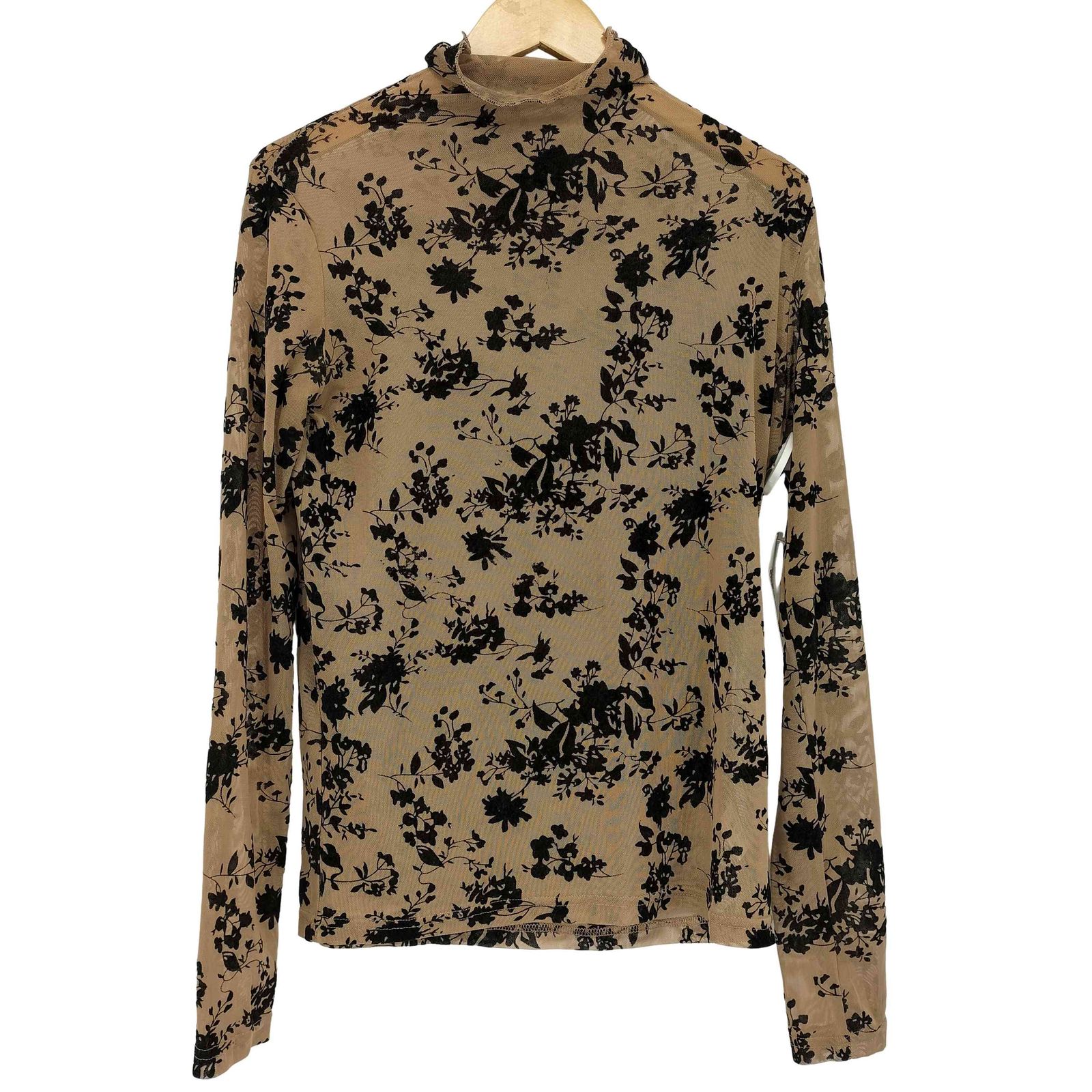 マルテ MARTE Floral High Neck Sheer Top フローラルハイネックシアー 
