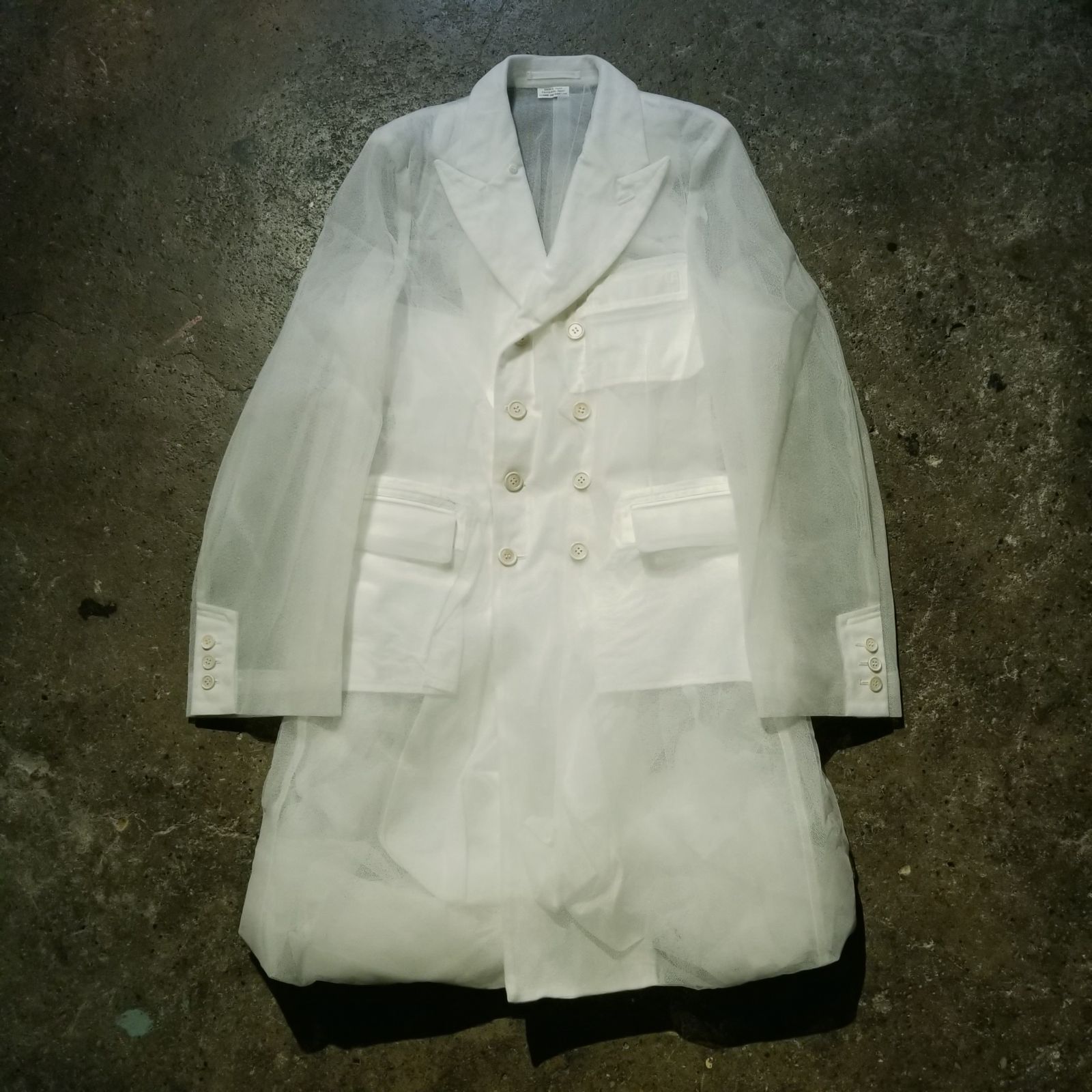 COMME des GARCONS HOMME PLUS 25ss チュールロングジャケット S