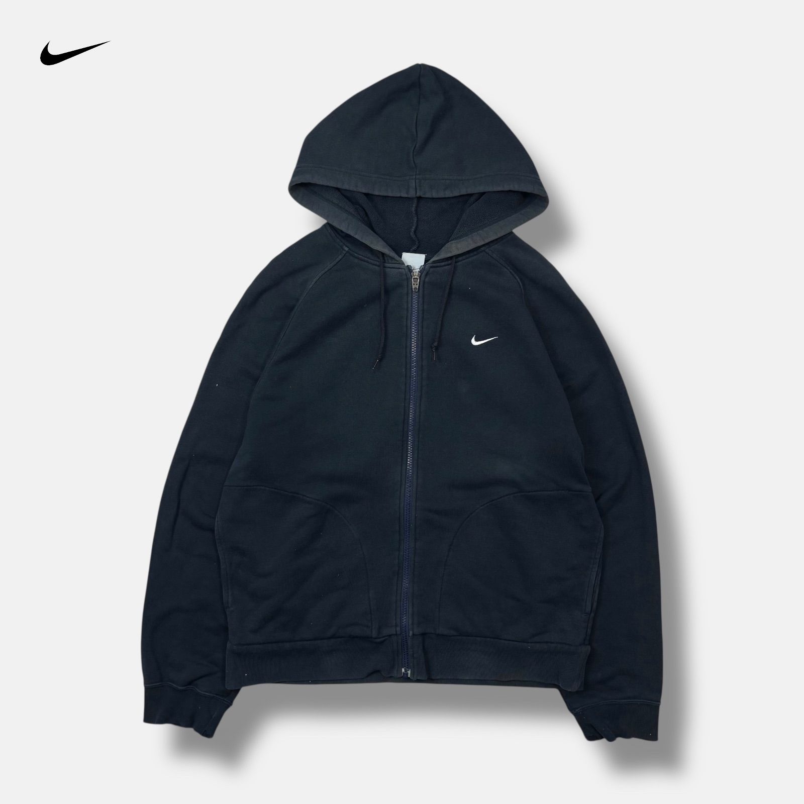 00s NIKE ジップアップパーカー y2k ブラック L - メルカリ
