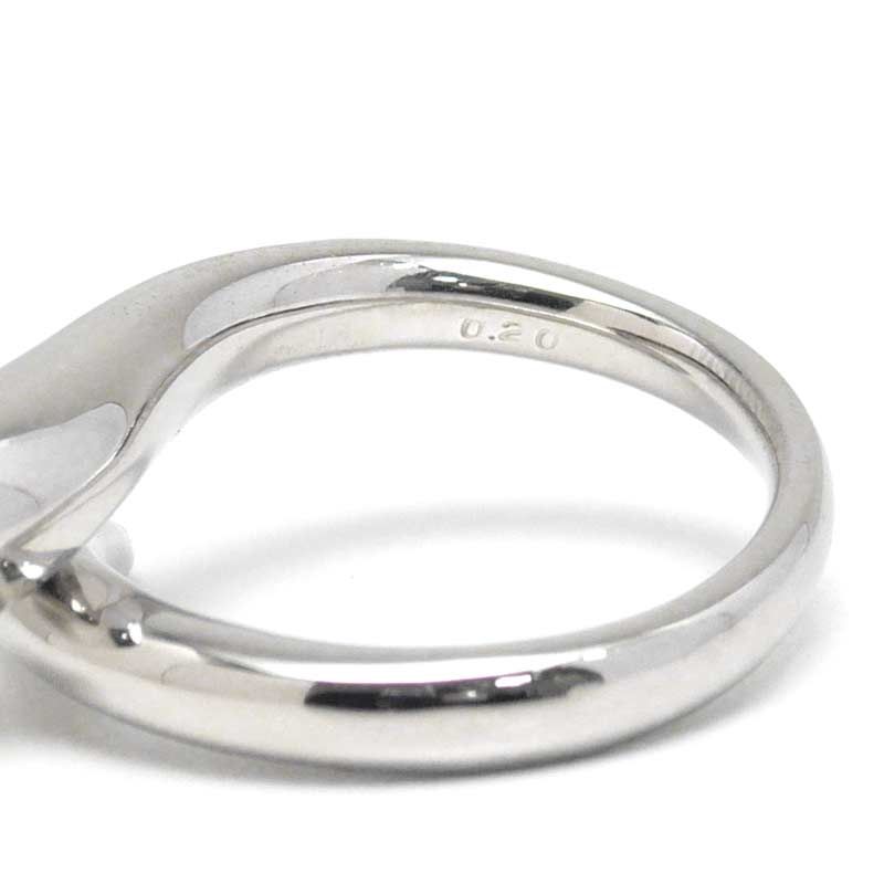 ダイヤモンドリング 約11号 PT900・D0.20ct 1粒 バイパスリング - メルカリ