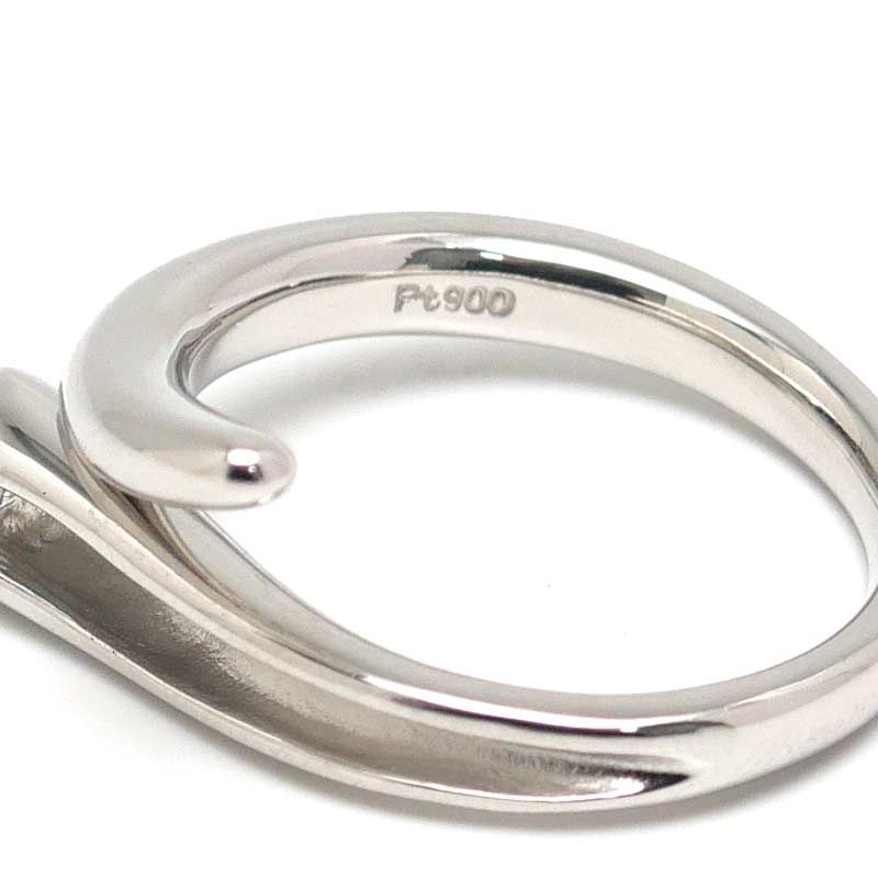 ダイヤモンドリング 約11号 PT900・D0.20ct 1粒 バイパスリング - メルカリ