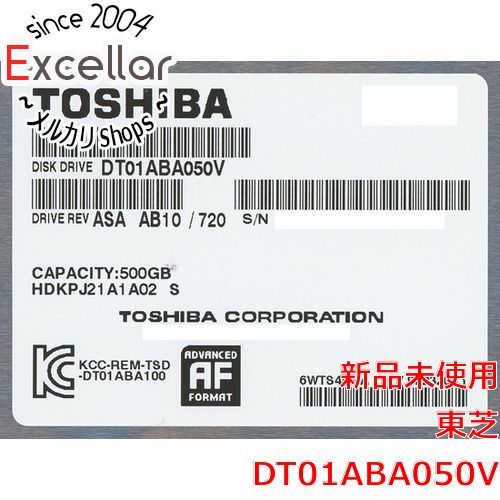 [bn:13] TOSHIBA製HDD　DT01ABA050V　500GB SATA600 5700